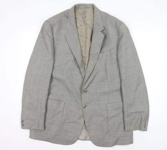 St Michael Men's Grey Wool Blazer, Size 44, Formal