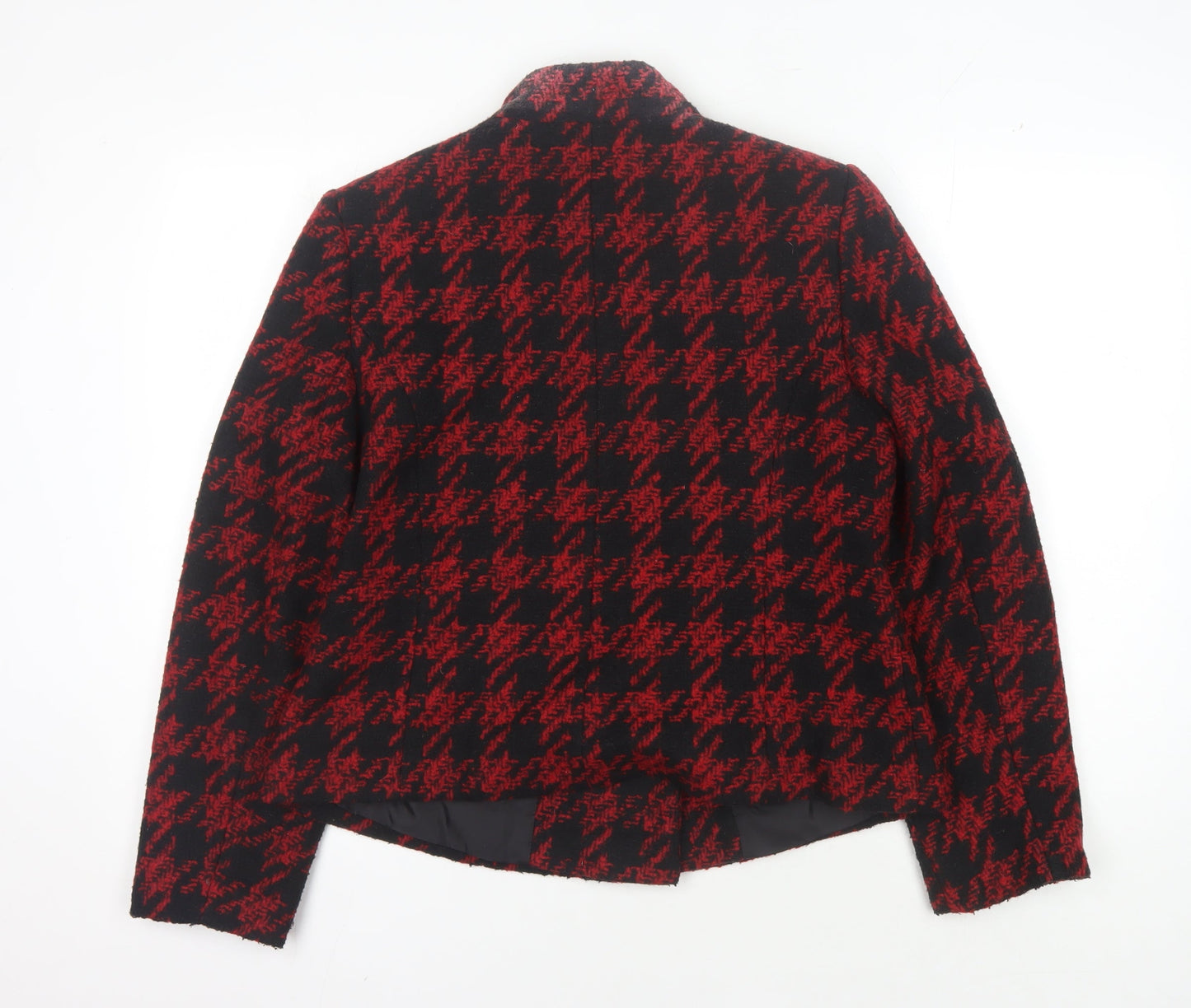 Isle Women's Black Red Houndstooth Jacket Size 10