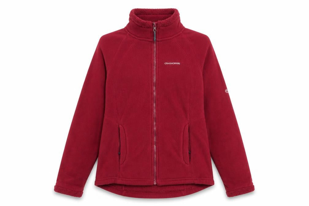 Womens UK Size 10 Regular Craghoppers Red Polyester Jacket