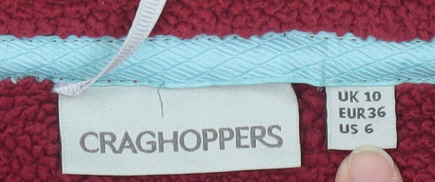 Craghoppers Women's Red Fleece Jacket Size 10