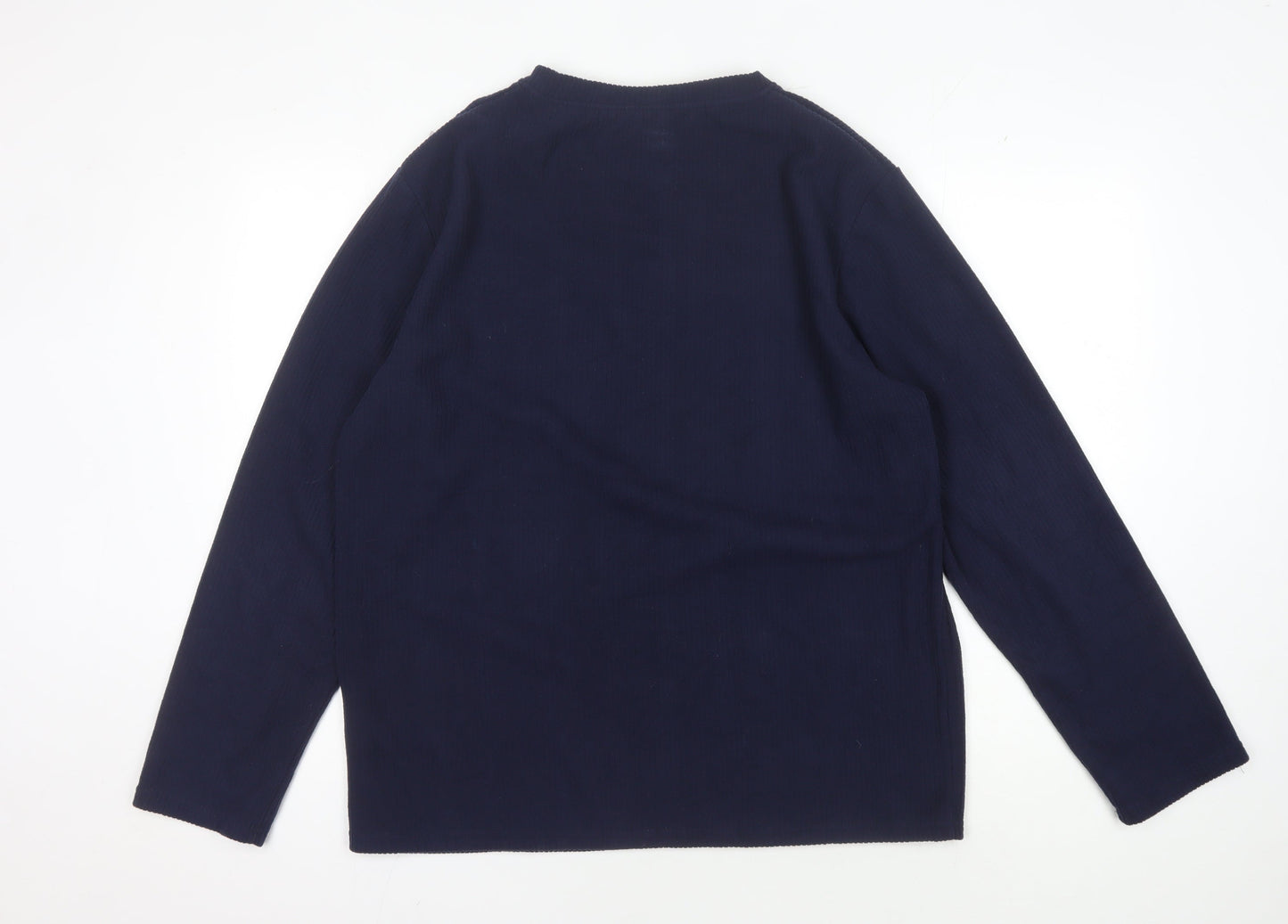 Champion Men's Blue M Pyjama Top V-Neck Long Sleeve