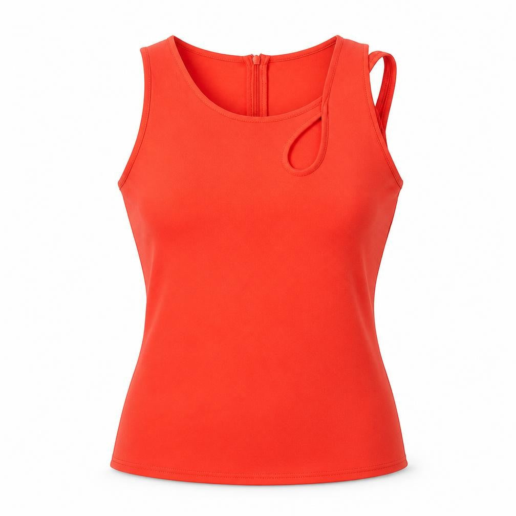 Womens UK Size 12 Karen Millen Red Viscose Blend Tank