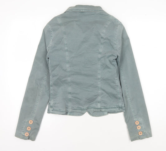 DKNY Jeans Women's Green Blazer, Size S, Casual Style
