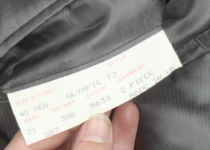 Magee Men's Grey Wool Blazer, Size 40 Regular Fit
