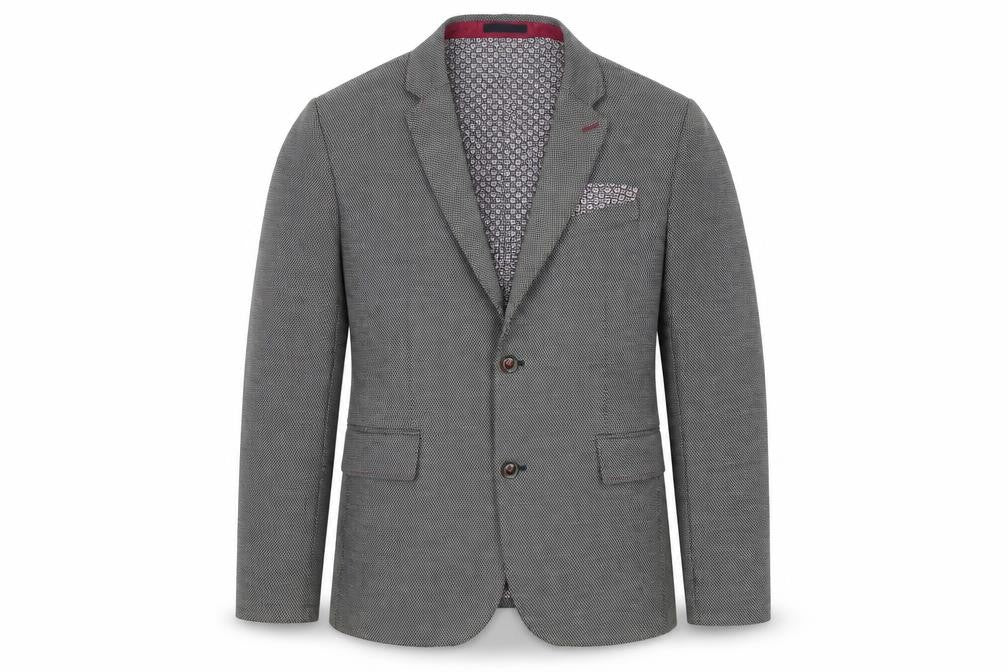 Mens 3 Chest Regular Ted Baker Grey Two-Button Blazer