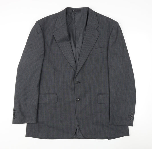 BHS Men's Grey Regular Fit Suit Jacket 44R