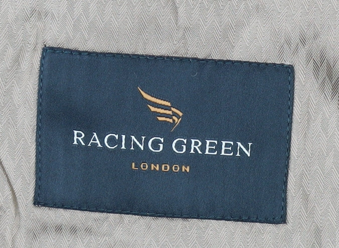 Racing Green Men's Blue Striped Wool Blazer 38S