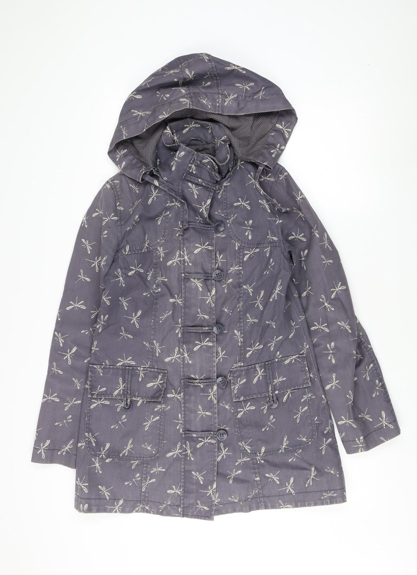 White Stuff Women's Grey Rain Coat Jacket, Size 10