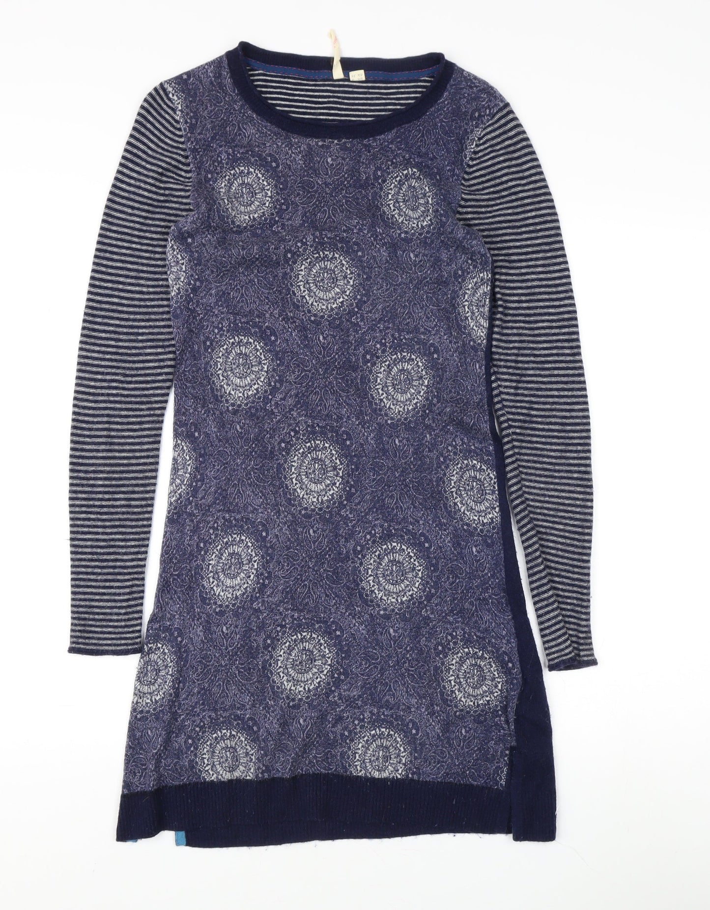 White Stuff Women's Blue Paisley Tunic Jumper Size 8
