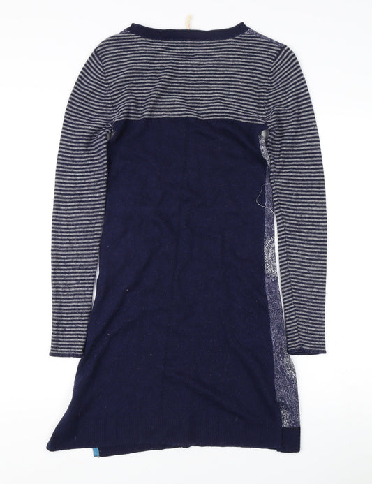 White Stuff Women's Blue Paisley Tunic Jumper Size 8