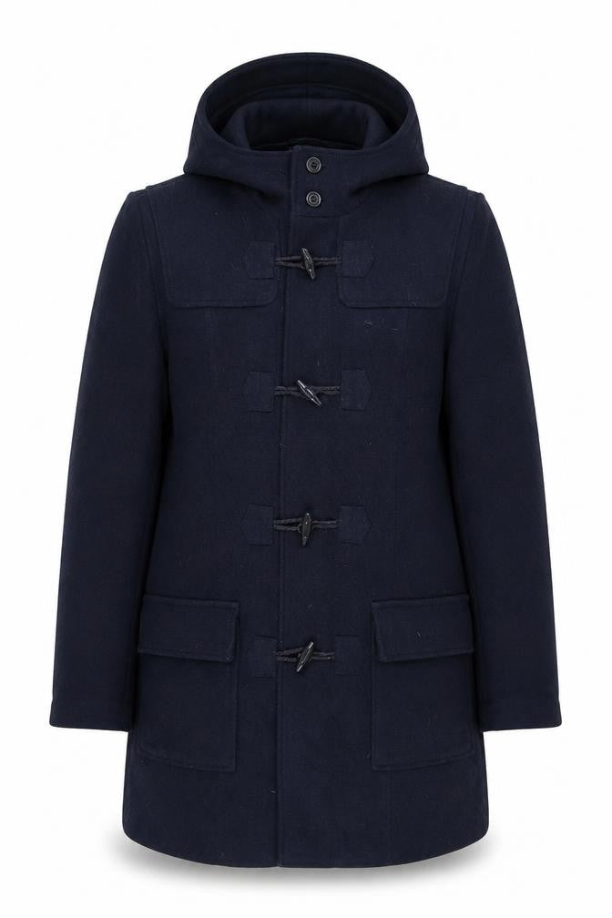 Cotton Traders Women's Blue Hooded Mid-Length Coat Size 14