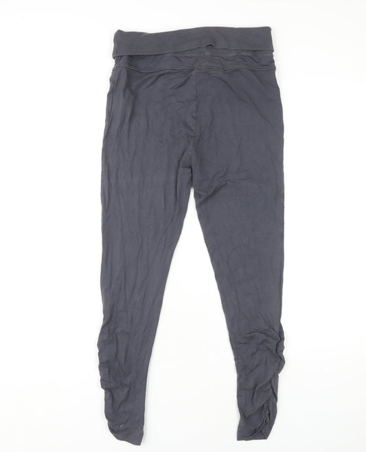 Domyos Women's Grey Ankle Leggings Size 12 Elastic Waist
