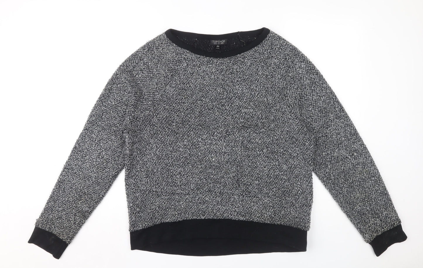 Topshop Women's Black Pullover Sweatshirt Size 14