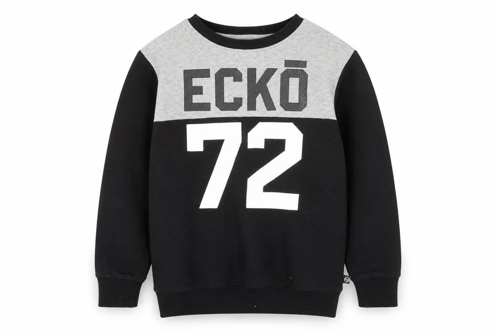 Front view of Ecko Unltd boys’ black pullover sweatshirt 12-13 years