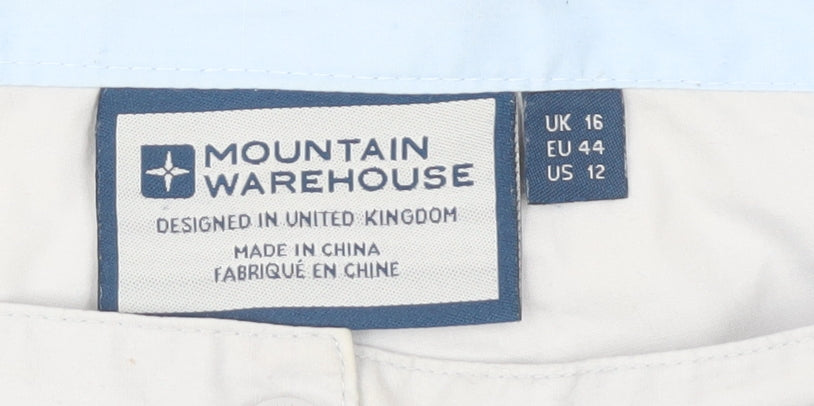 Mountain Warehouse Women's Ivory Cargo Trousers Size 16