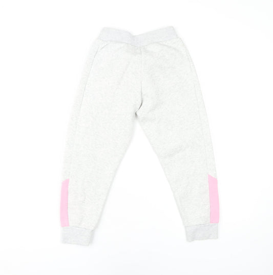 Adidas Girls Grey Jogger Trousers Size 5-6 Years