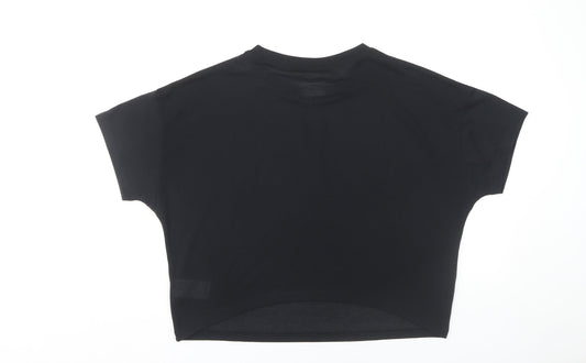 Reebok Women's Black Gym Tee - Large, Moisture Wicking