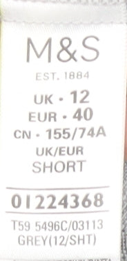 Marks and Spencer Women's Grey Trousers Size 12 Workwear
