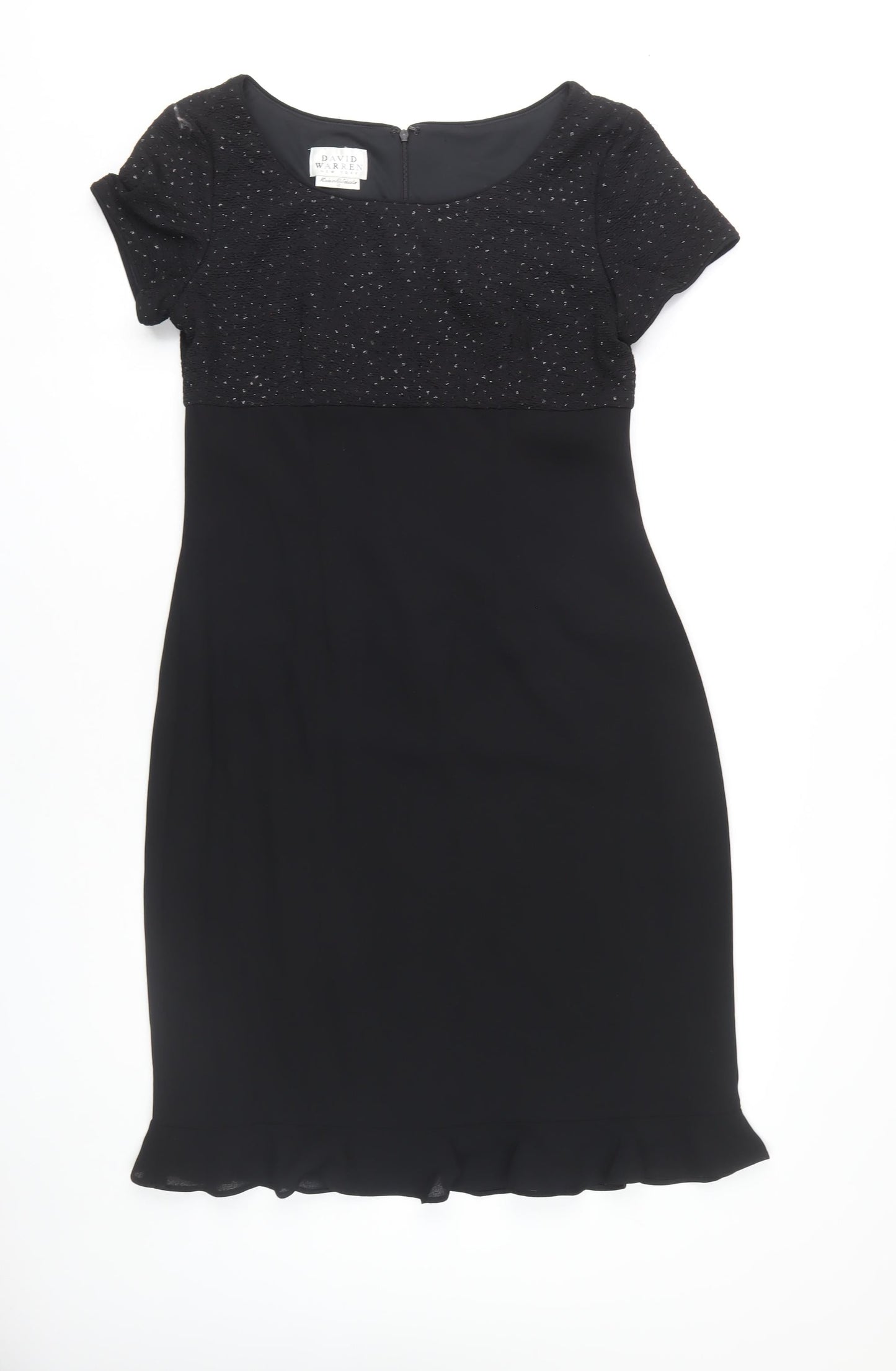 David Warren Women's Black Sheath Dress Size 12