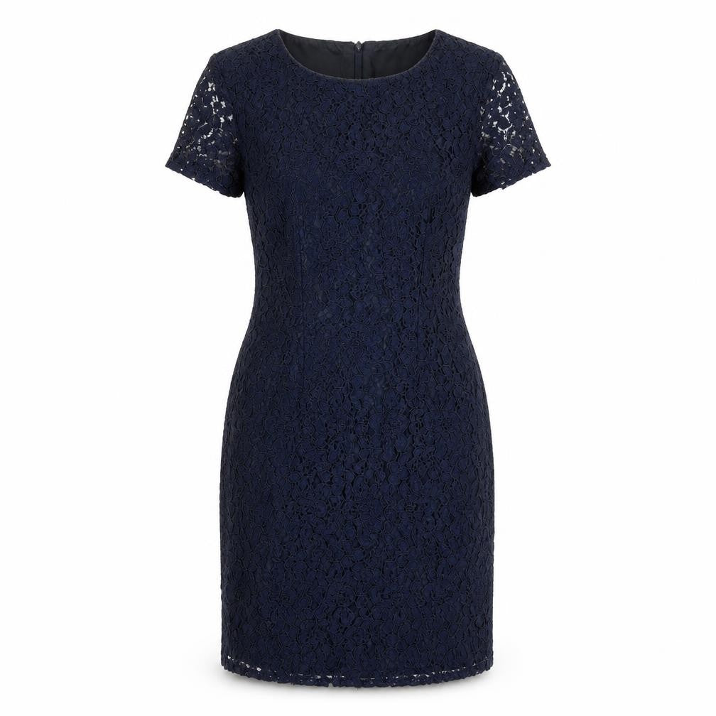 Etam Women's Blue Lace Sheath Dress Size 12