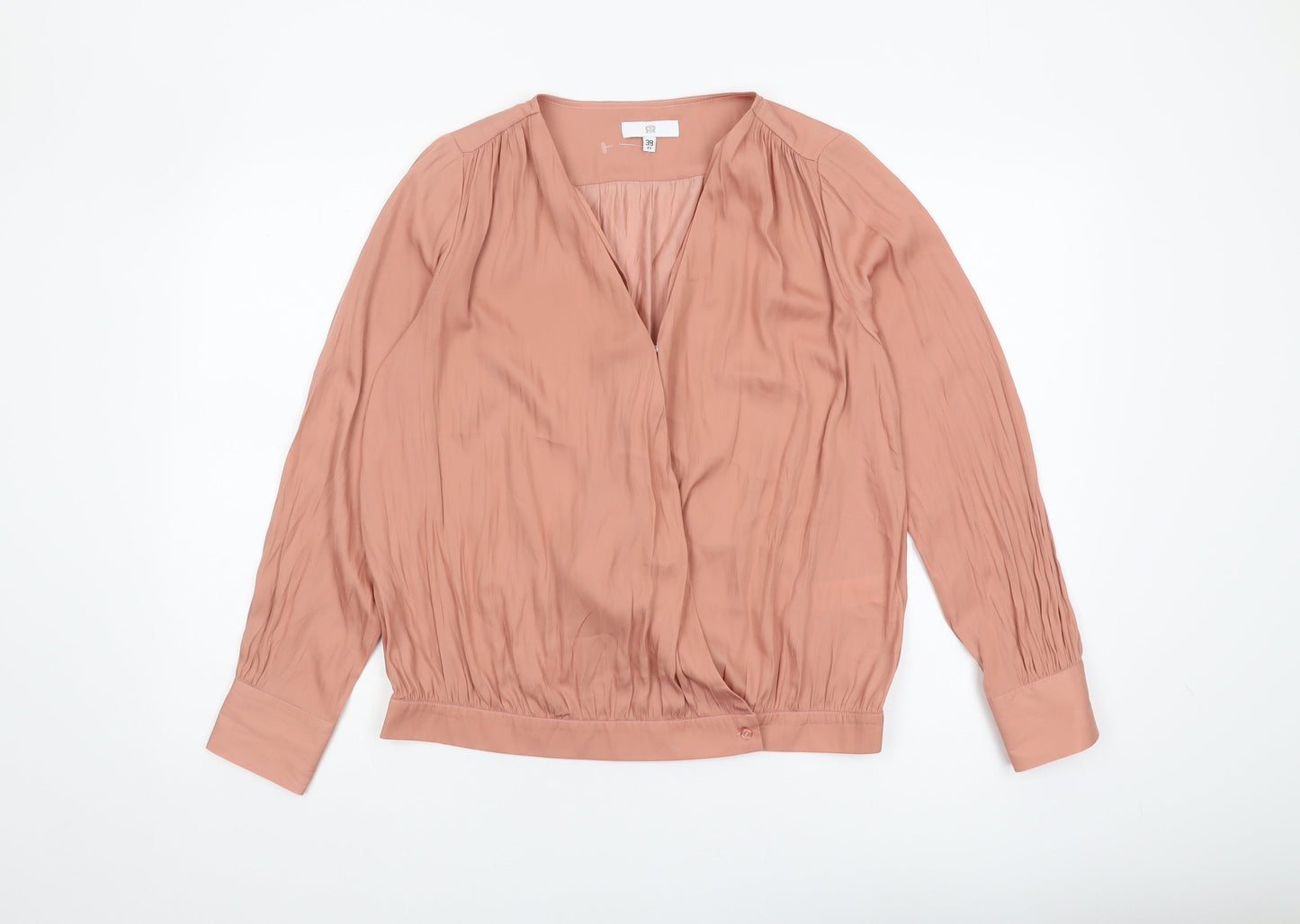 La Redoute Women's Pink Wrap Blouse Size 10