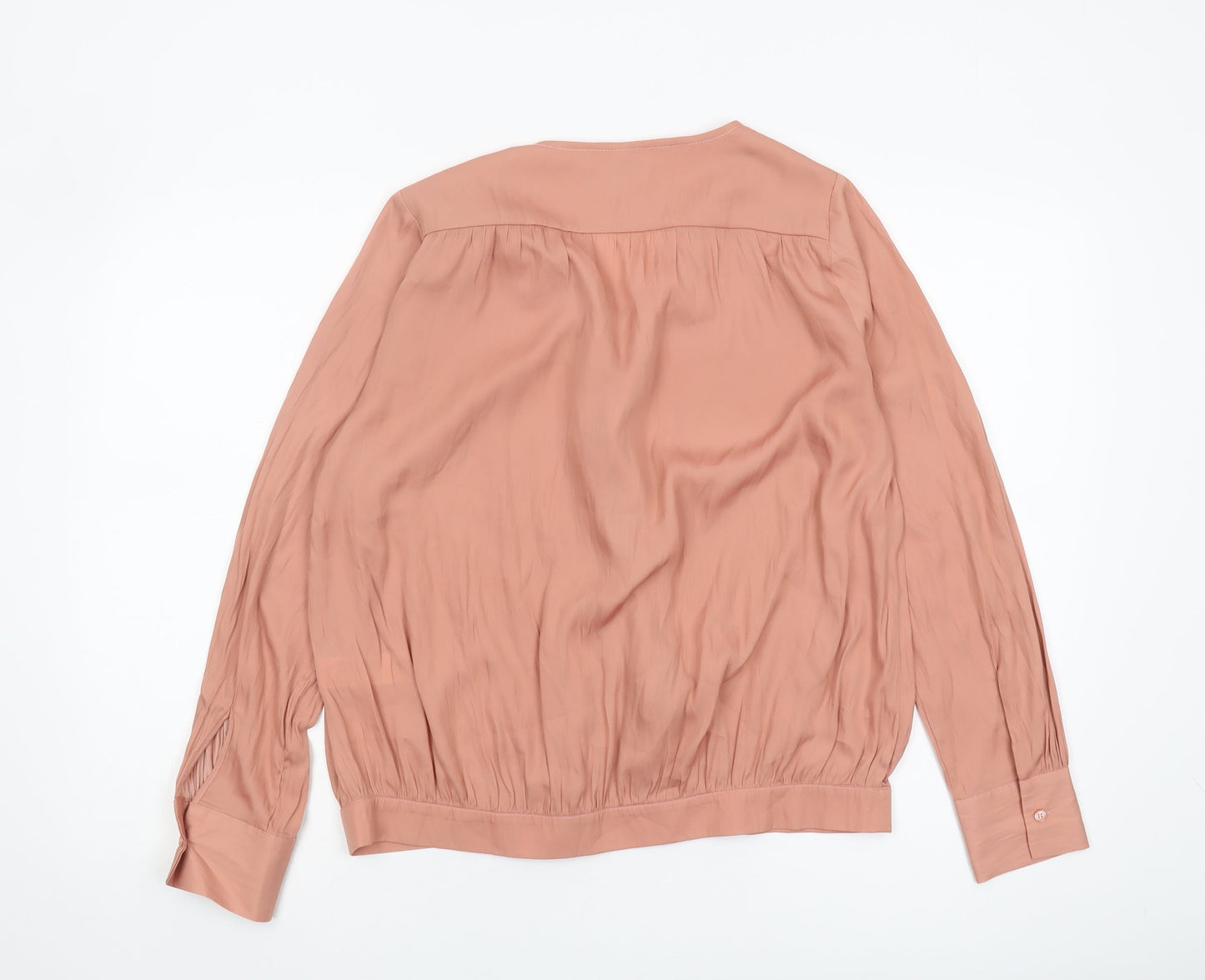 La Redoute Women's Pink Wrap Blouse Size 10