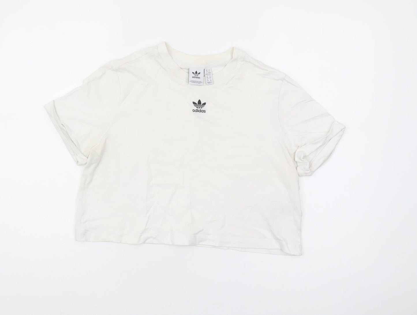 Adidas Women's White Crop T-Shirt Size 18
