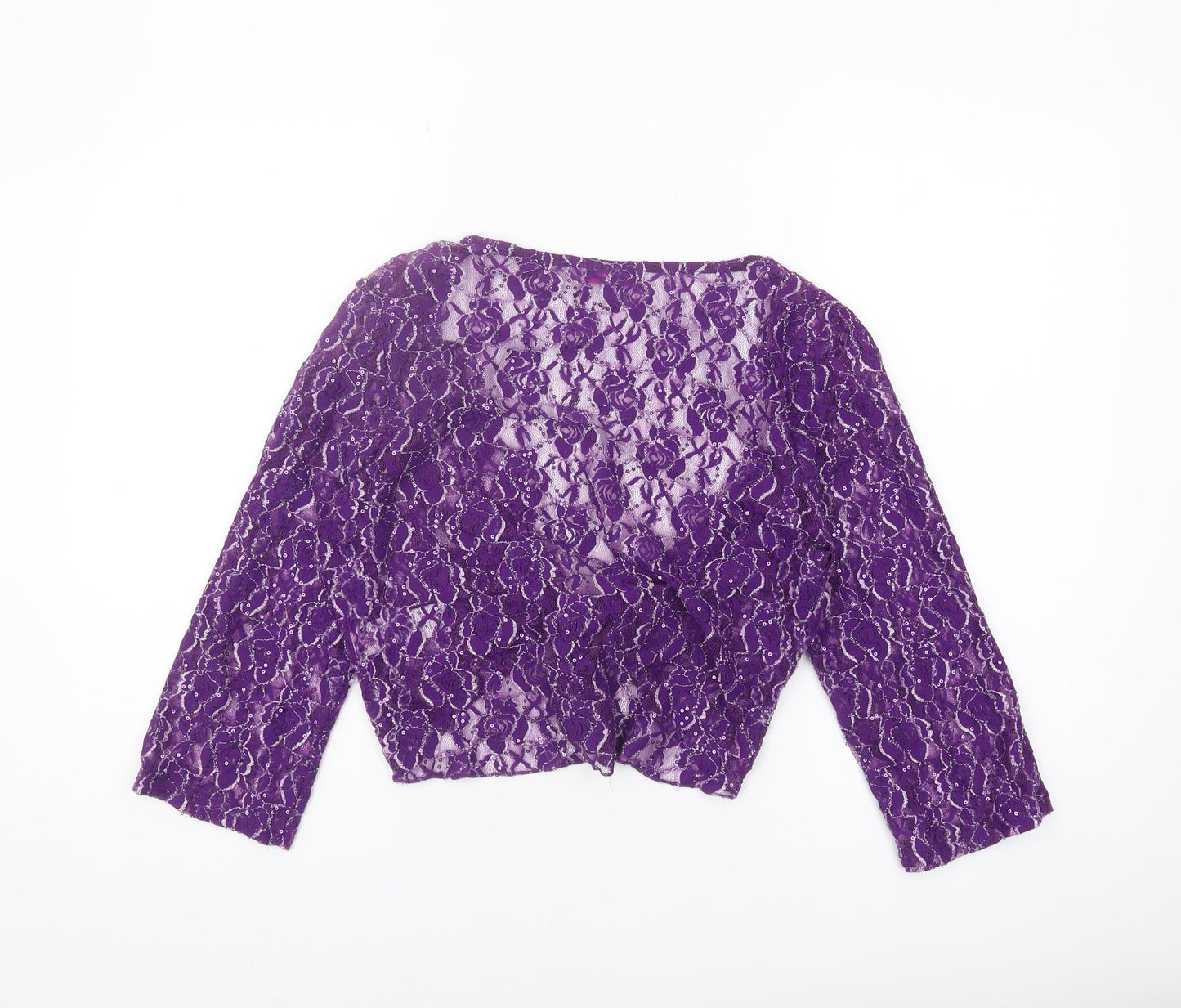Marks and Spencer Women's Purple Lace Wrap Blouse Size 14