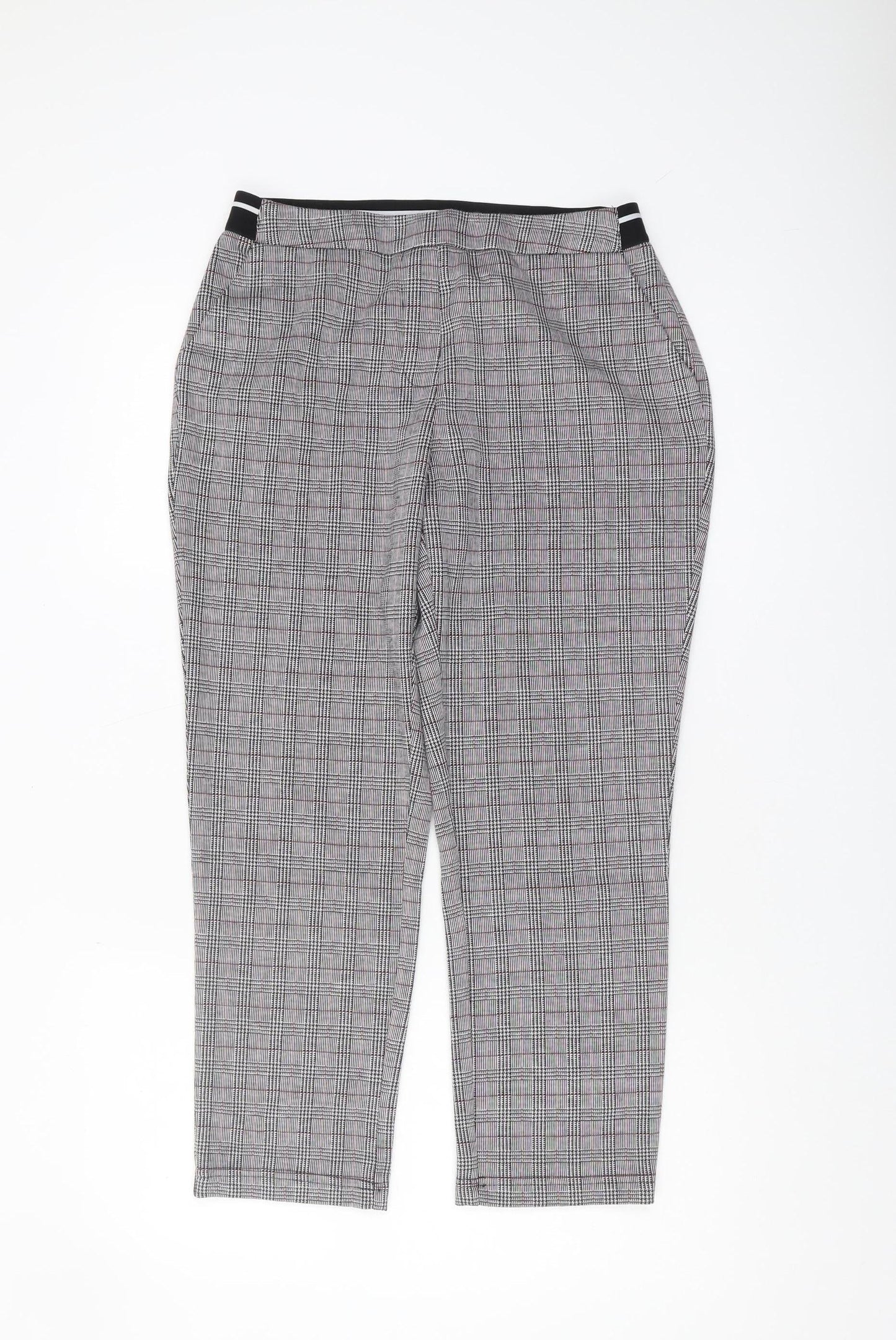 Damart Women's Grey Check Trousers Size 12