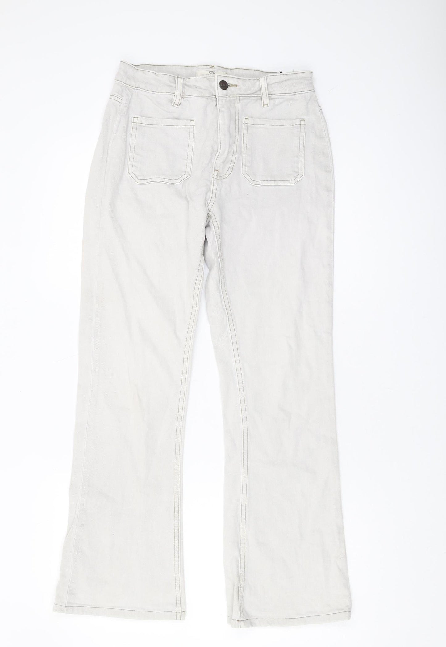 STR Women's Beige Straight Leg Jeans Size 8