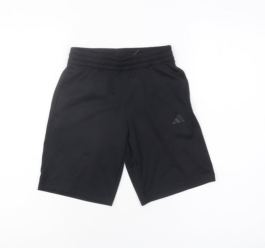 Adidas Boys Black Athletic Shorts 9-10 Years