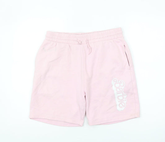 Barbie Pink Women's Sweat Shorts Size M with Logo