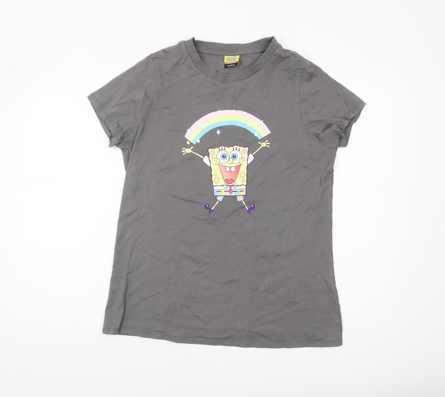 Nickelodeon George Women's Grey SpongeBob T-Shirt