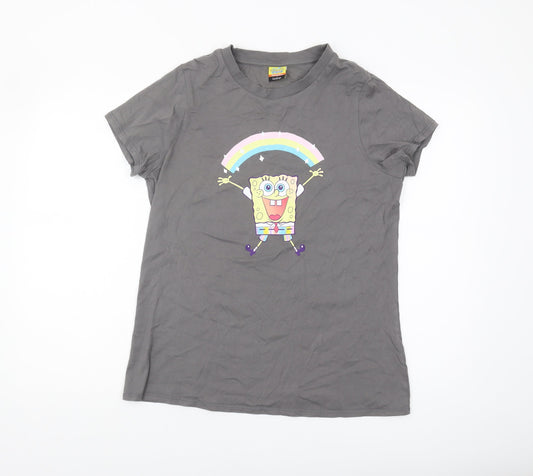 Nickelodeon George Women's Grey SpongeBob T-Shirt