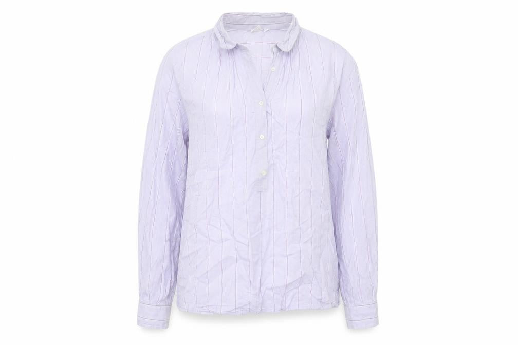 Gap Women's Purple Striped Long Sleeve Blouse XS