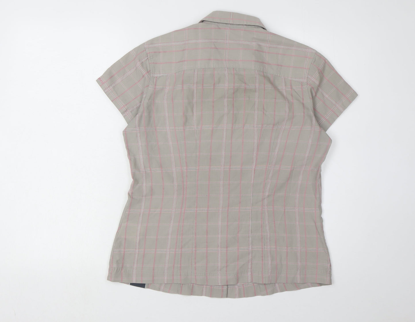 Berghaus Women's Beige Check Button-Up Shirt Size 12