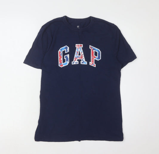GAP Boys Blue Graphic Print T-Shirt Size 14-15 Years