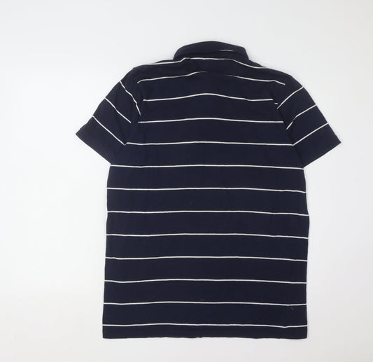 Lee Cooper Men's Blue Striped Polo Shirt XL Casual