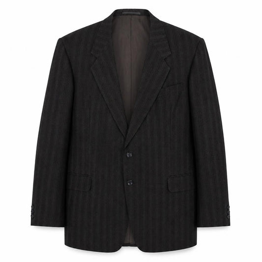 BOSS Men's Grey Striped Suit Jacket 44 Regular