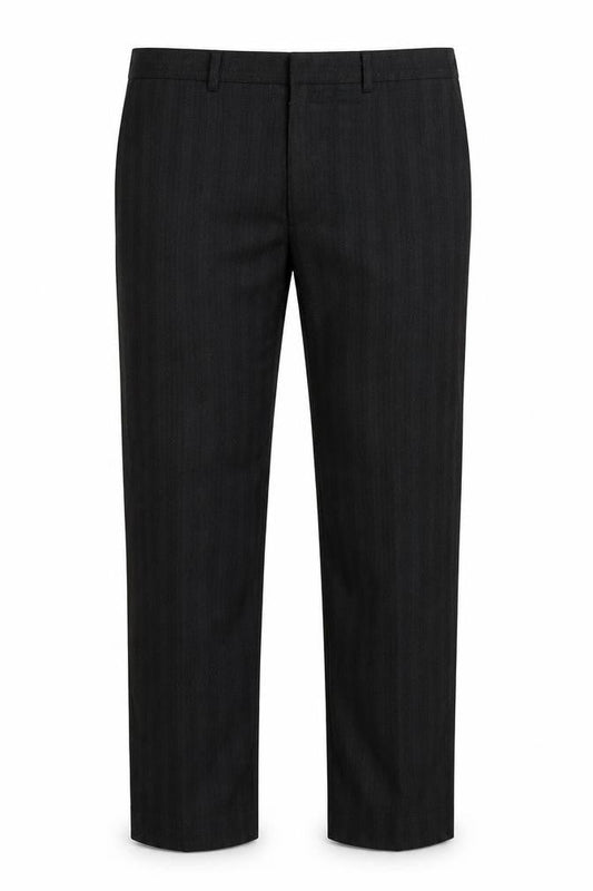 Hugo Boss Men's Black Regular Fit Trousers - Size 39