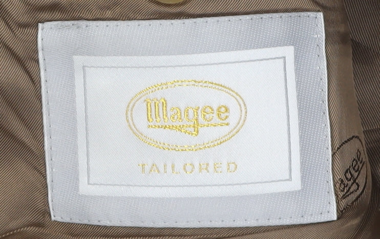 Magee Men's Grey Wool Blazer, Size 44R Single-Breasted