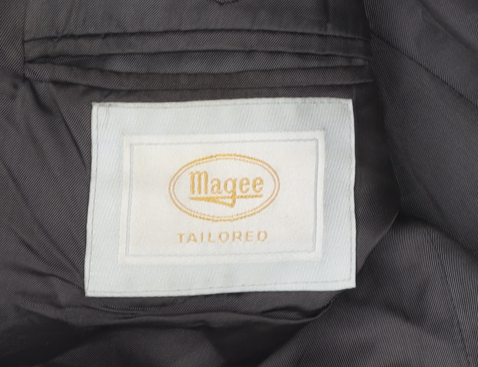 Magee Men's Black Wool Blazer 44 Reg Formal Single-Breasted