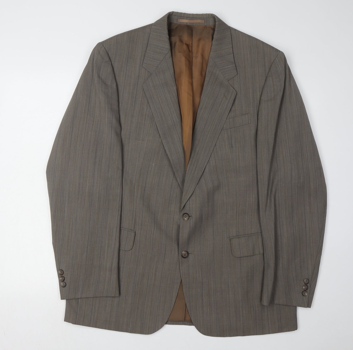 Odermark Men's Brown Striped Blazer, 44R Classic Style