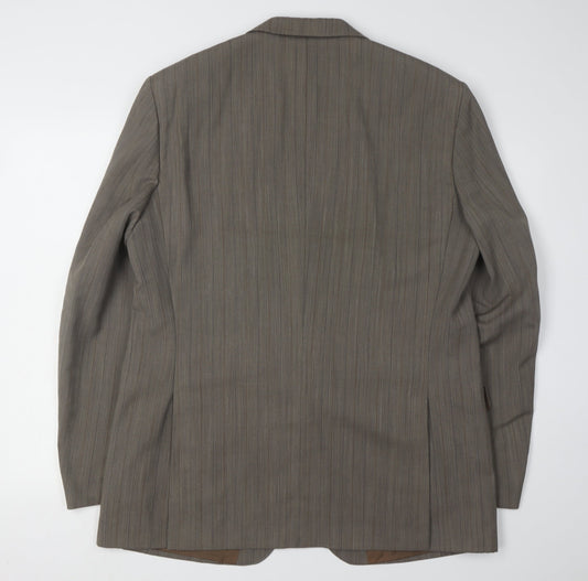 Odermark Men's Brown Striped Blazer, 44R Classic Style