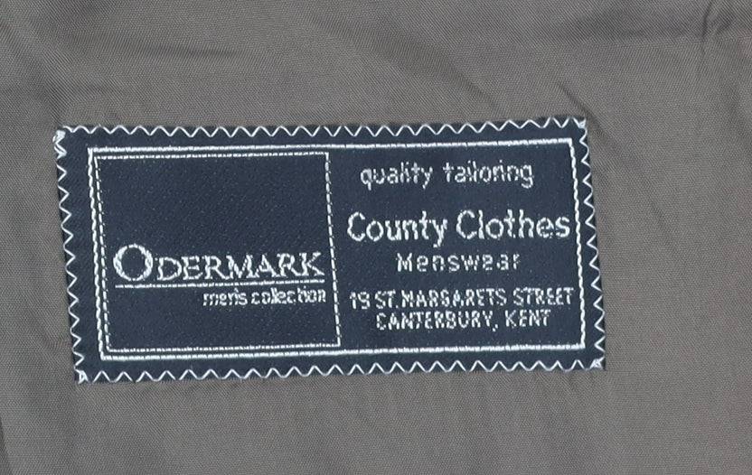 Odermark Men's Brown Striped Blazer, 44R Classic Style