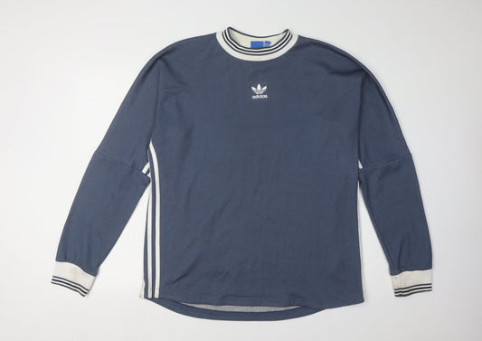 Adidas Men's Blue Pullover Sweatshirt Medium