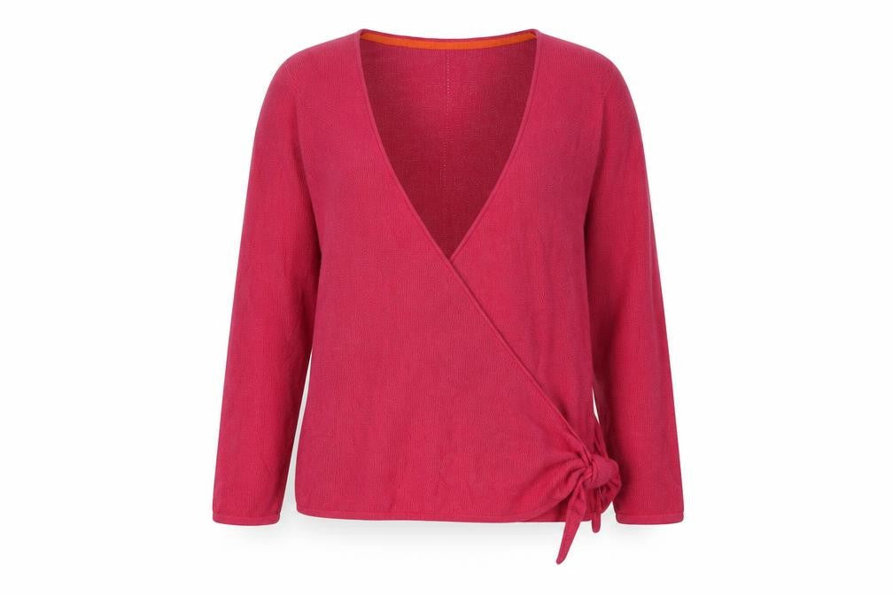 Womens UK 12  White Stuff Pink Wrap Tight-Knit