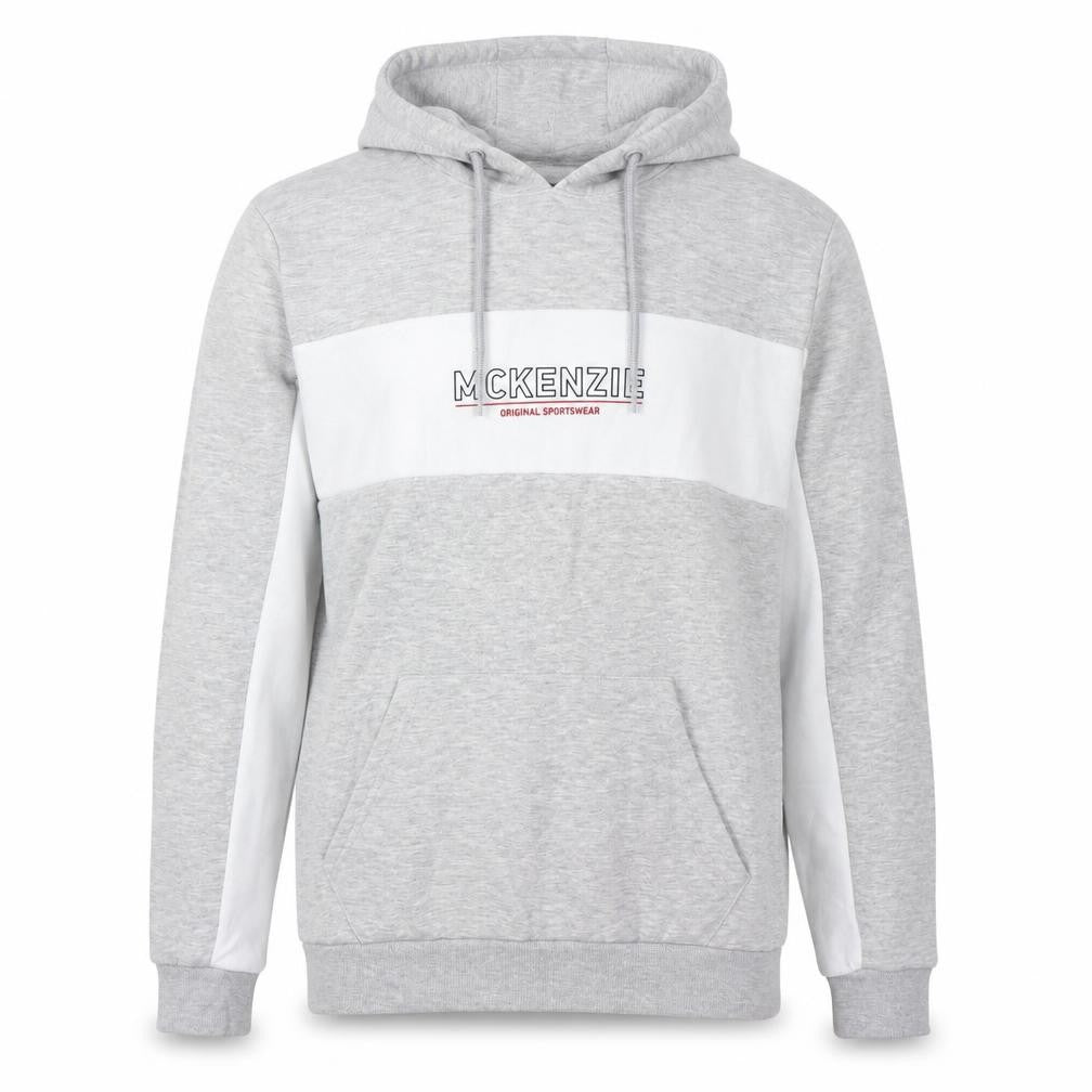 Mens UK L Regular McKenzie Grey Pullover Hoodie