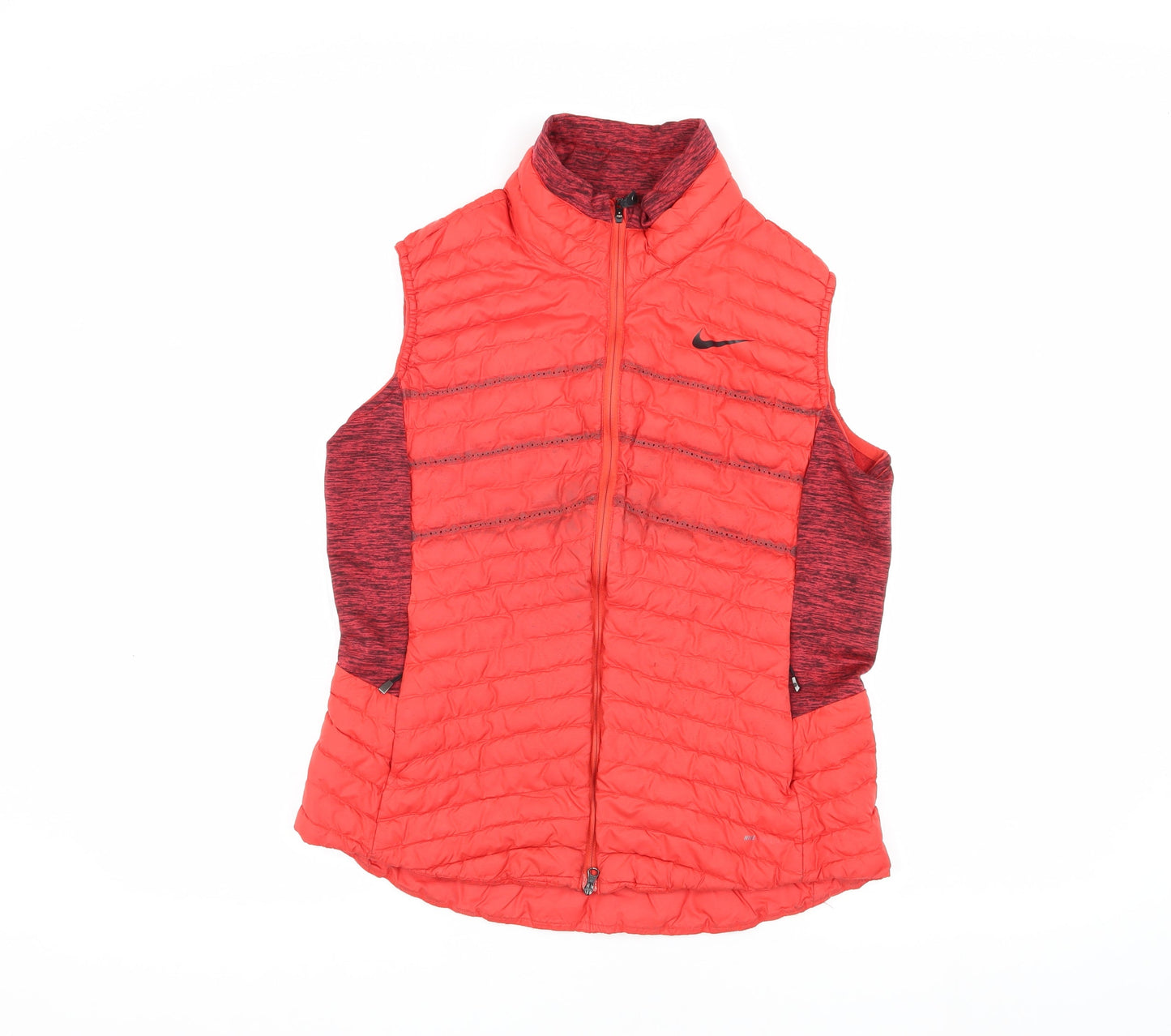 Nike Men's Red Puffer Waistcoat L - Sports Style