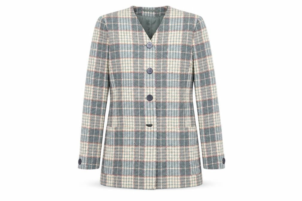 Womens UK Size 10 Classic Jaeger Multicoloured Wool Blazer